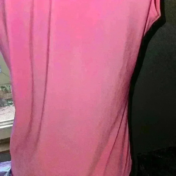 Tiffany & Grey Womans Pink Tie Front Sleeveless Blouse Size PXL - Picture 3 of 11